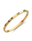 Emerald bangle gold 18K - Stainless steel