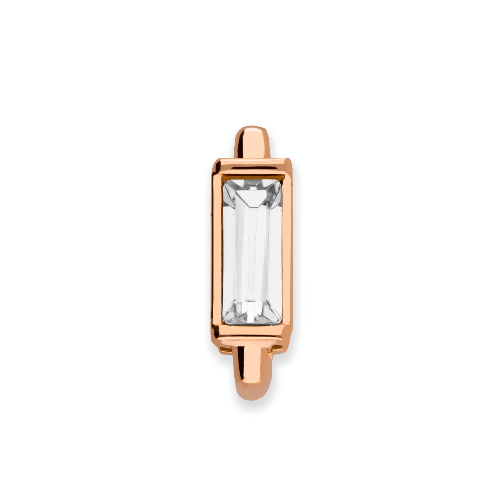 Mesh charm crystal rosé gold - Stainless steel