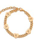 Five hearts bracelet rose gold - Personalized