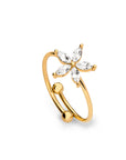 Flower ring gold - Stainless steel
