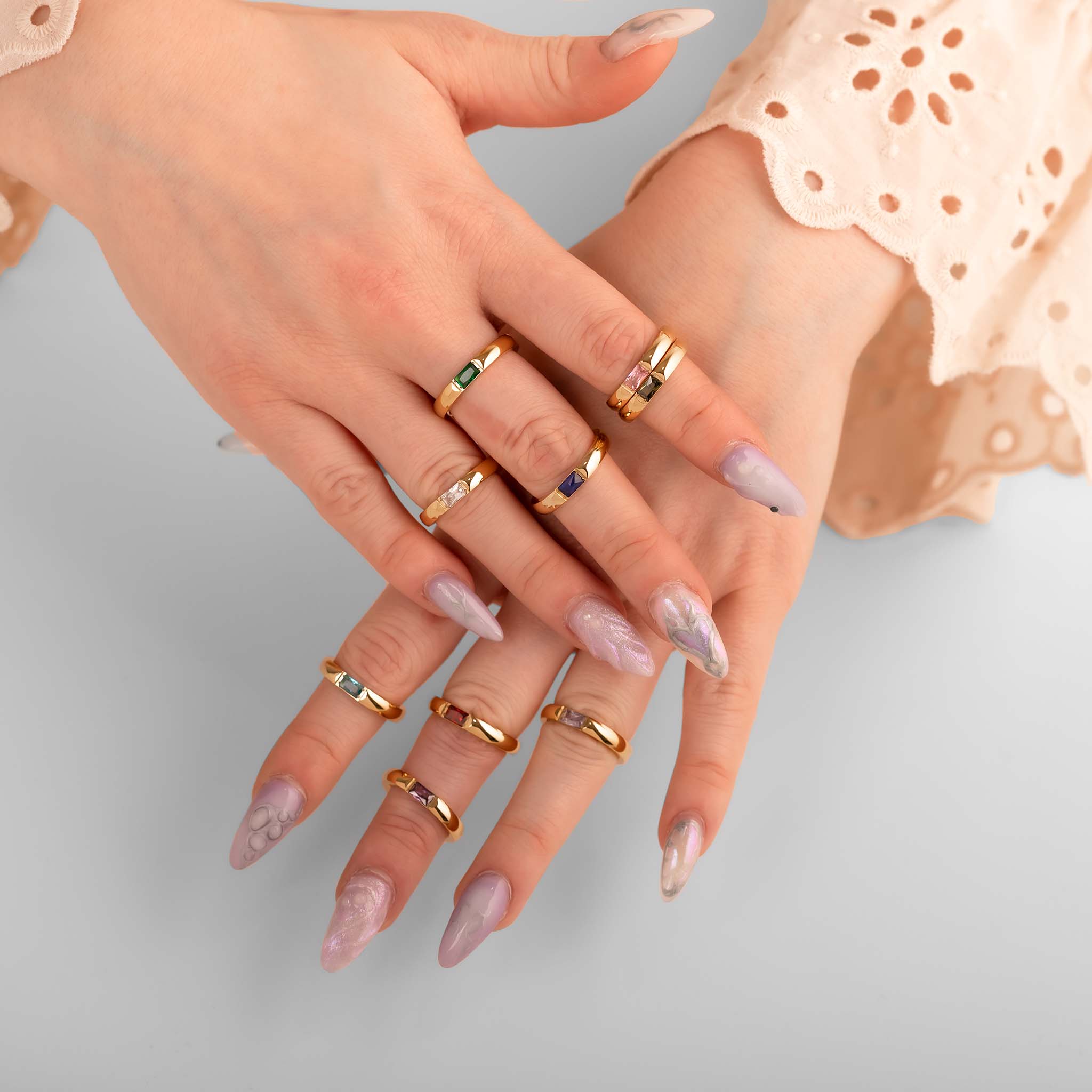 Birthstone ring - Stainless steel