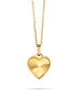 Sunray heart necklace gold
