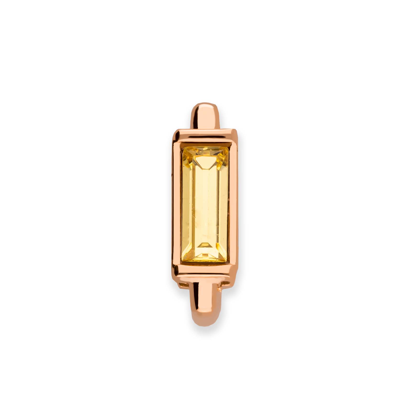 Mesh charm topaz rosé gold - Stainless steel