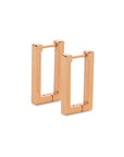 Rectangle earring rosé gold - Stainless steel