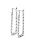 Rope earring silver - Stainless steel