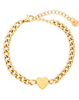 Heart chain bold gold - Stainless steel