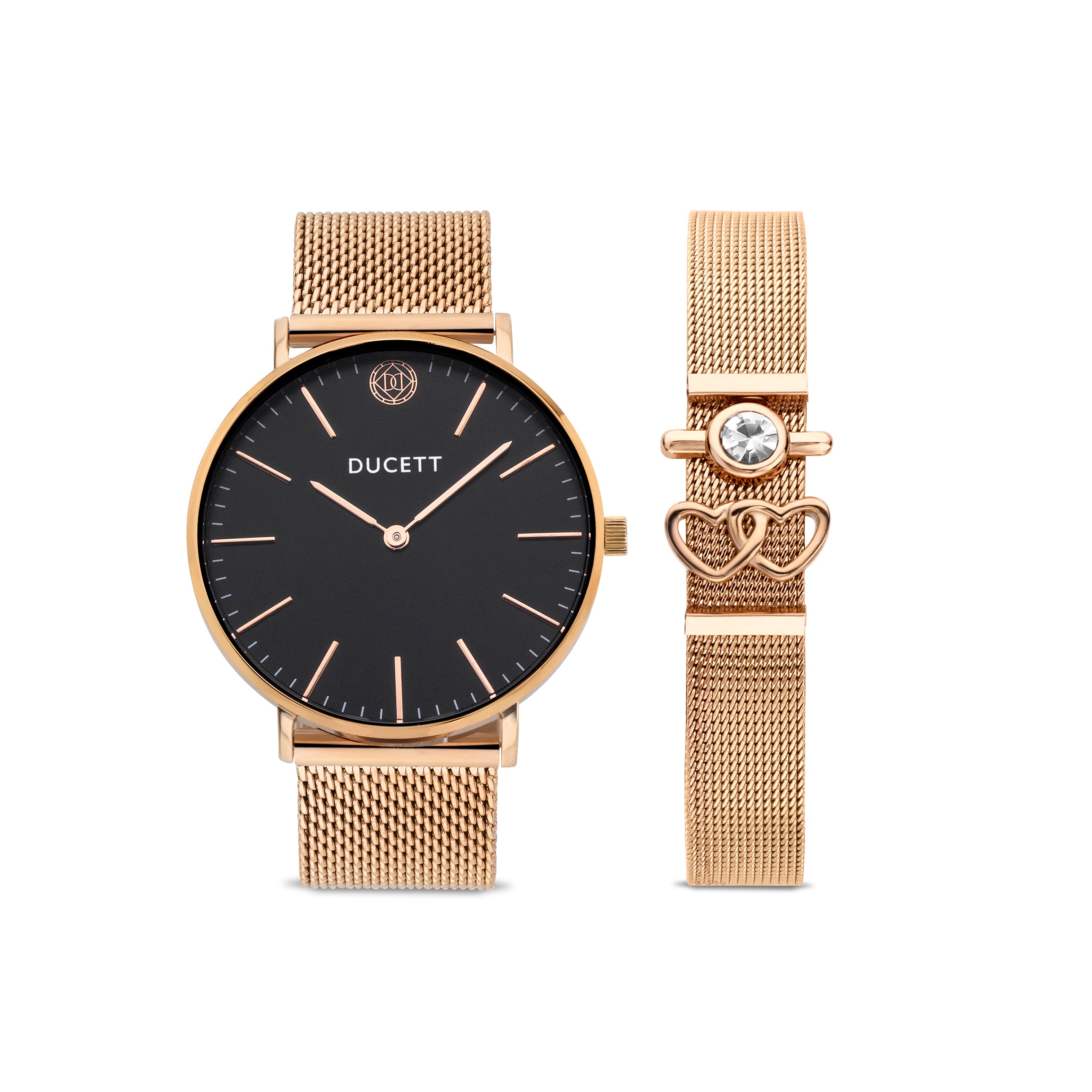 Black mesh + Mesh bracelet luxe gold - Personalized