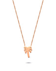 Palm tree necklace rosé gold - Stainless steel
