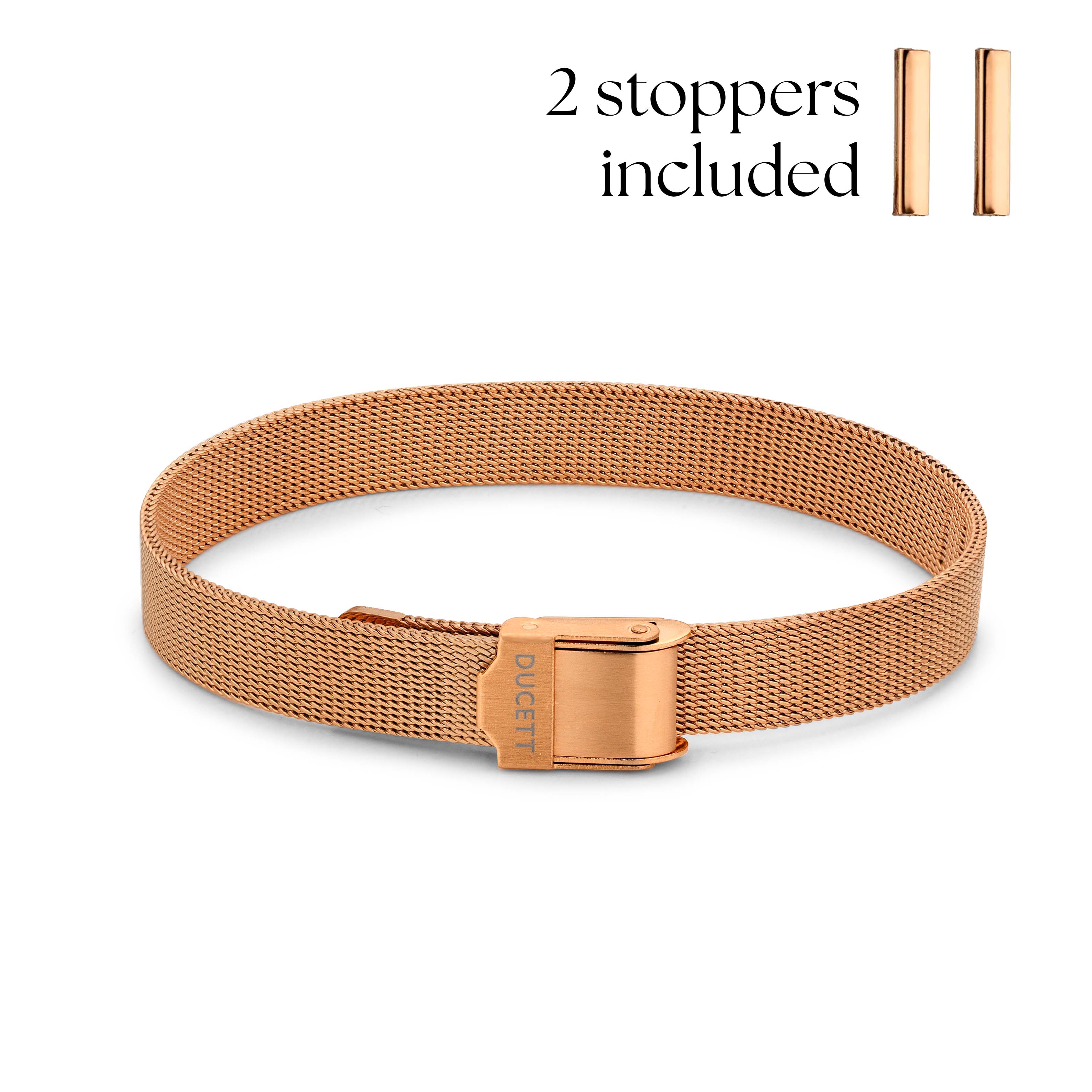 Mesh bracelet rosé gold luxe - Personalized