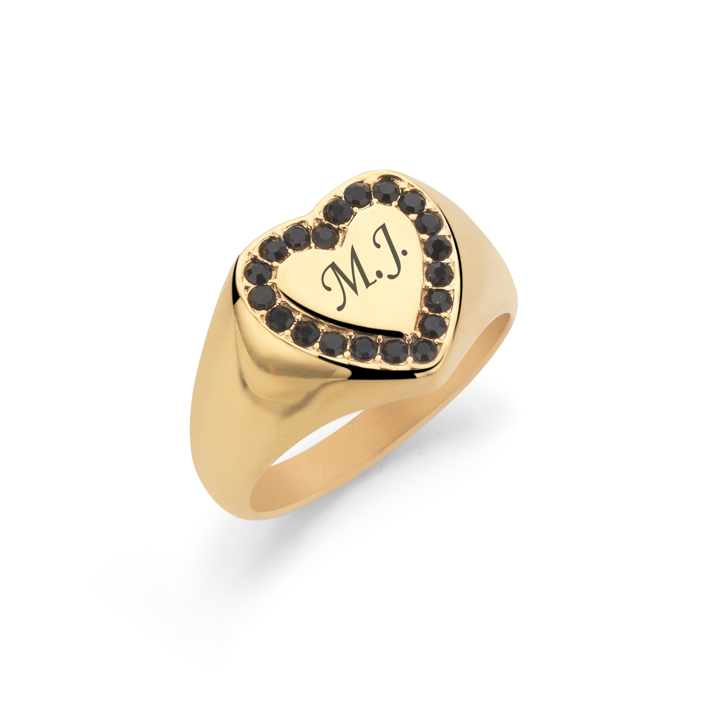 Noir heart gold - Personalized