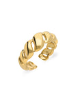 Pretzel ring gold - Stainless steel