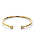 Diamond bangle gold - Stainless steel