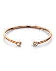 Diamond bangle rosé gold - Stainless steel