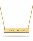 Bar necklace gold - Personalized