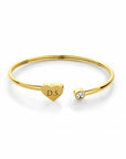 Heart bangle gold - Personalized