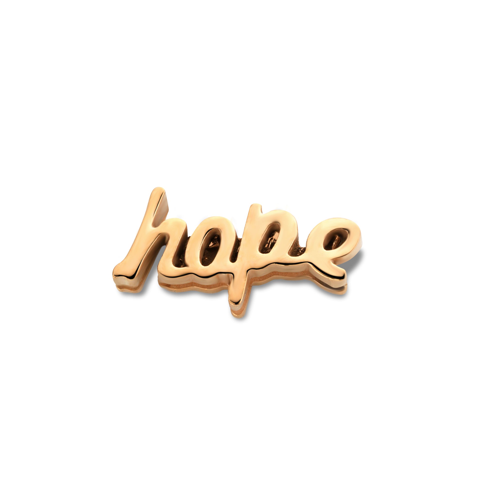 Mesh charm hope rosé gold - Stainless steel