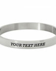 Quote bangle silver - Personalized
