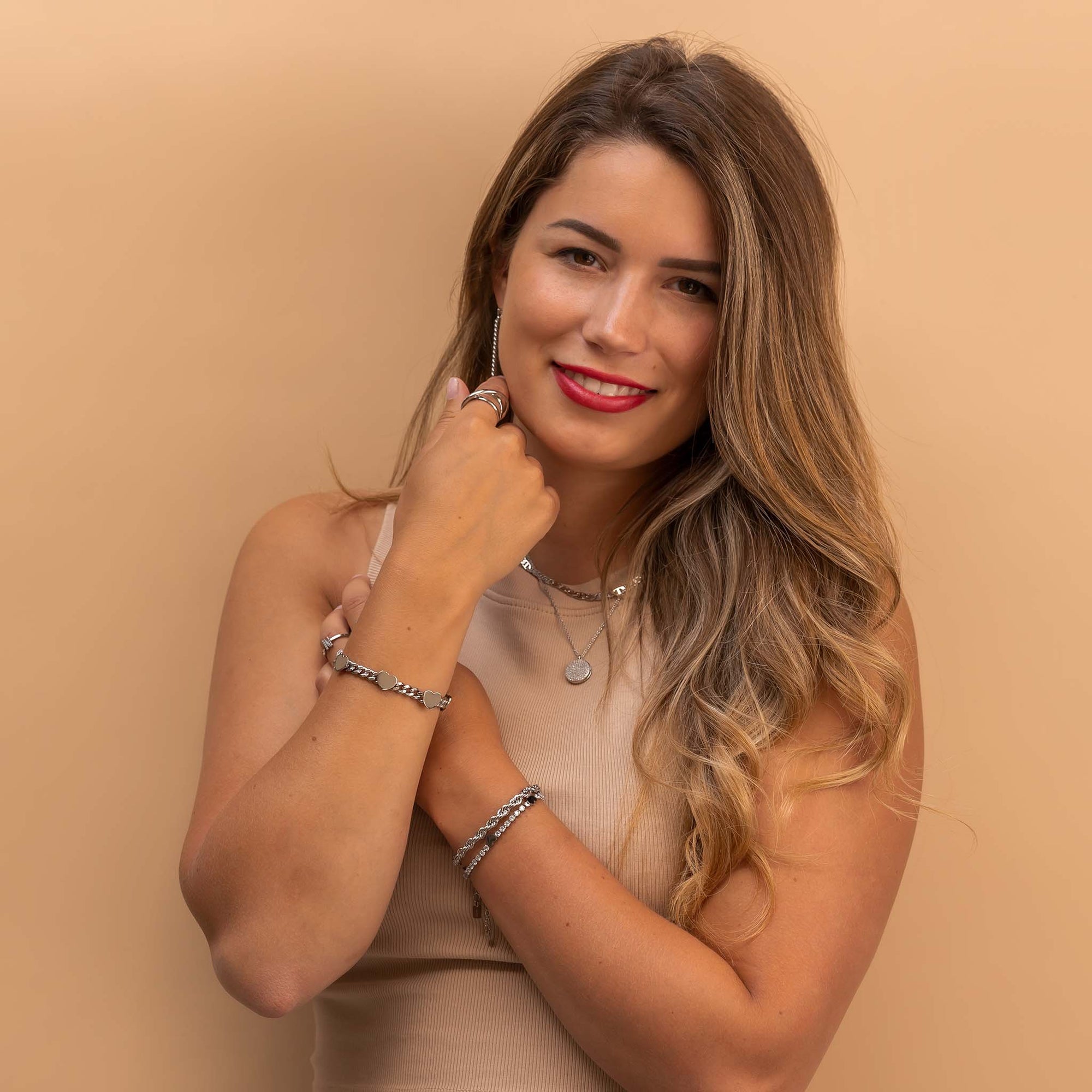 Five hearts bracelet - No discoloration