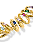 Birthstone ring gold