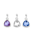 Birthstone charm silver