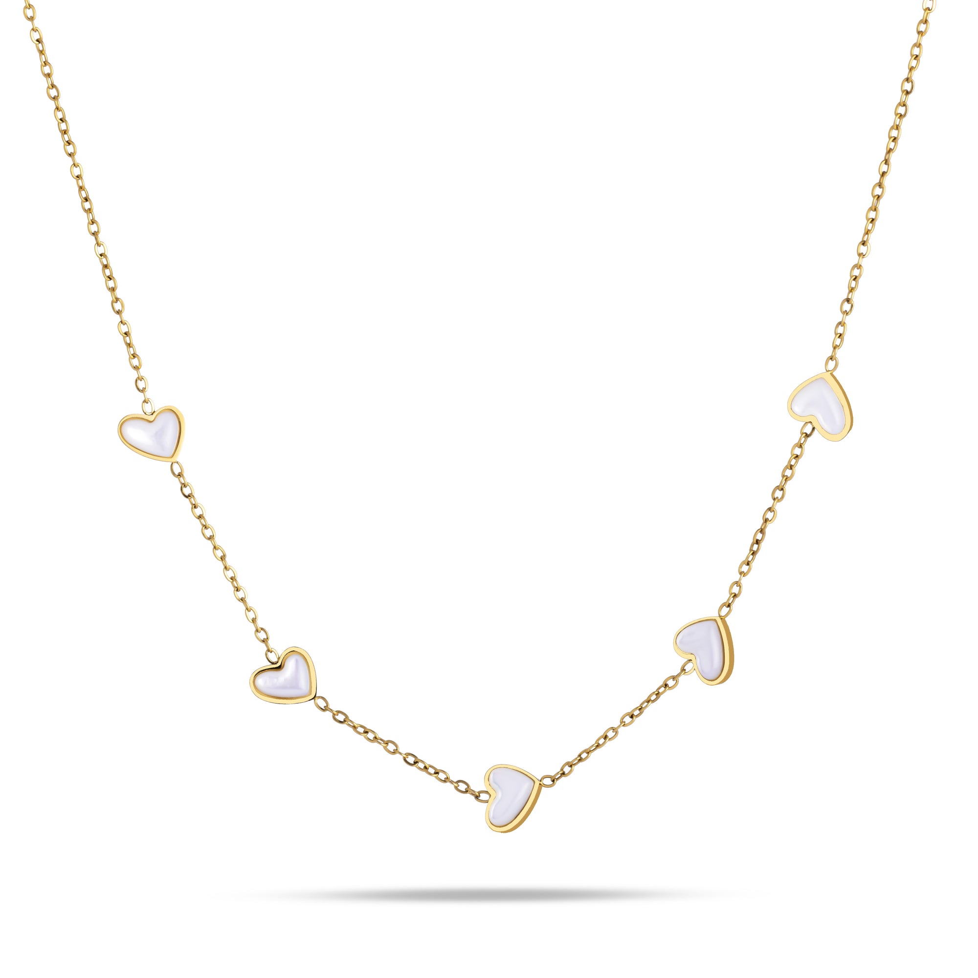 Seashell Hearts Choker gold