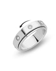 Fidget blend ring silver