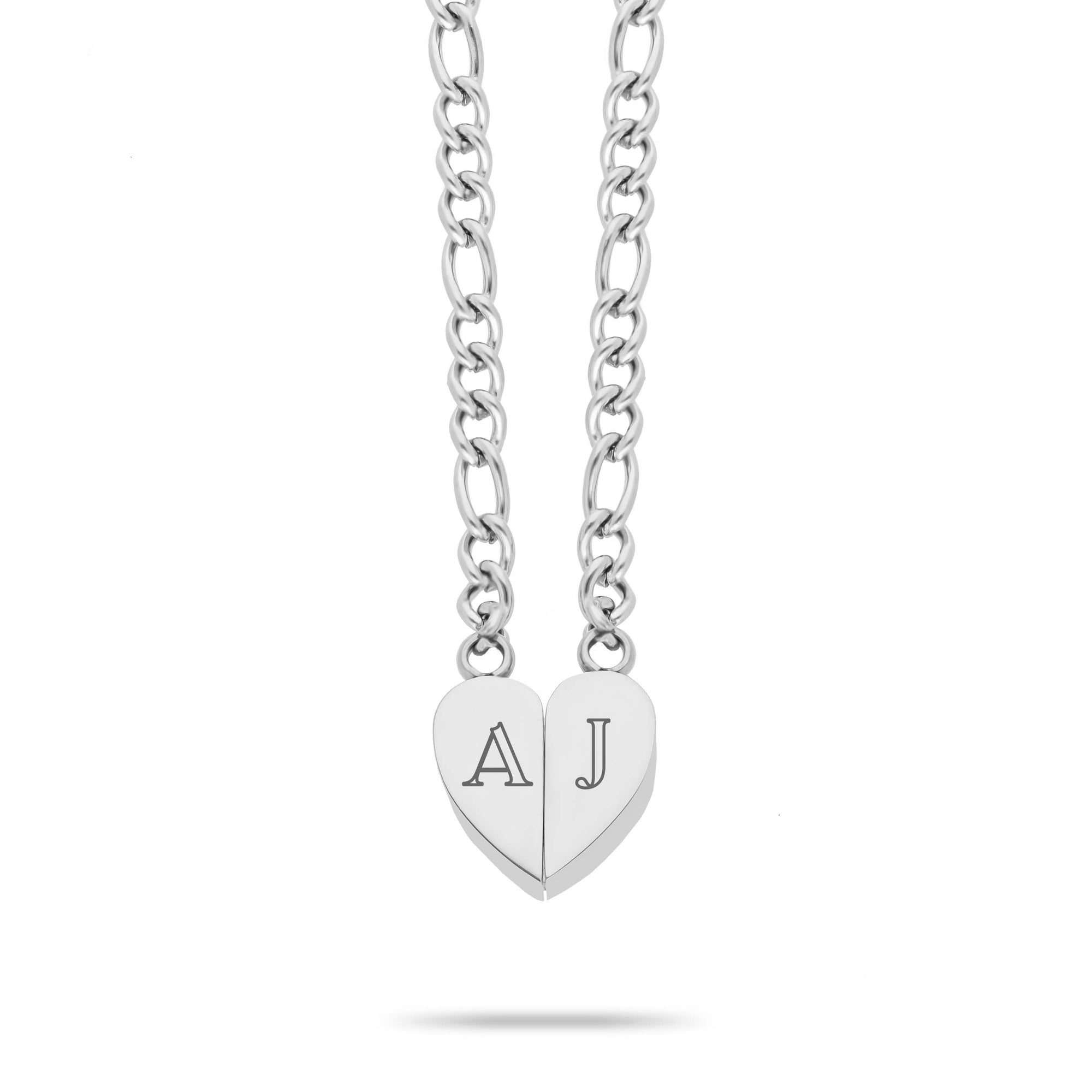 Magnetic heart silver - Personalized