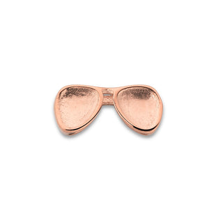 Mesh charm sunglasses rosé gold