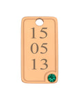 Date tag rose gold