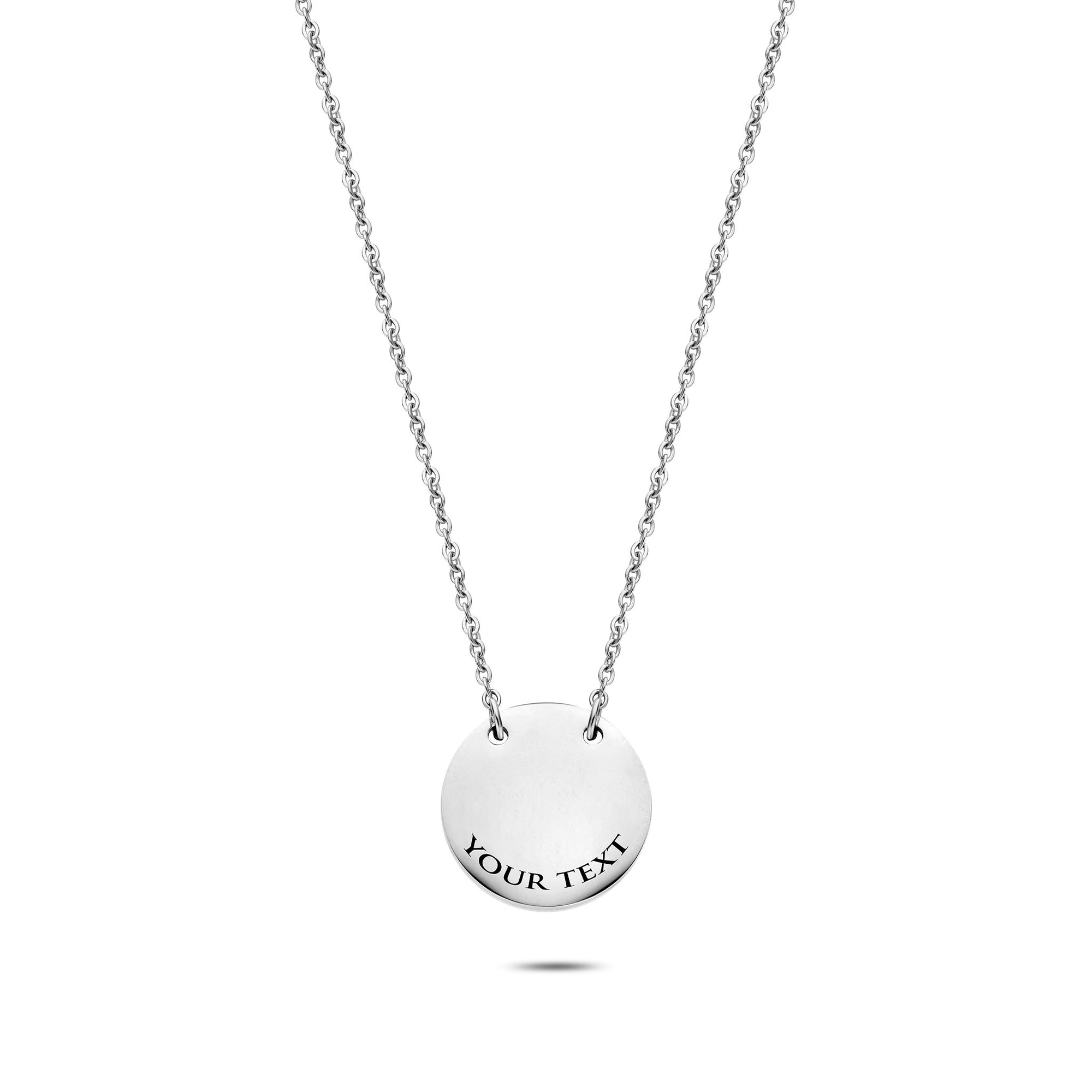 Coin necklace silver - Personalized
