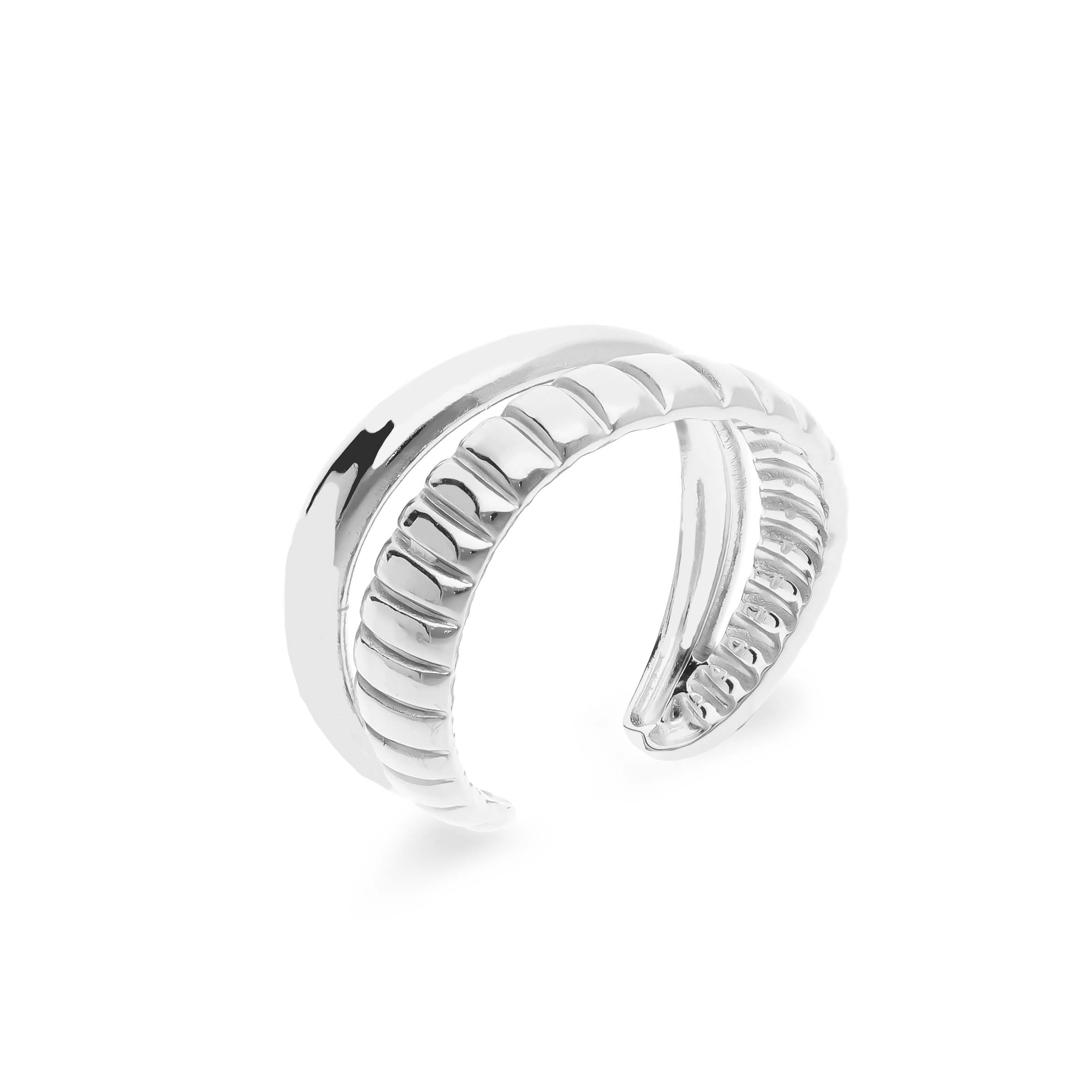 Duo ring silver