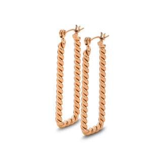 Rope earring rosé gold