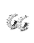 Wave earring silver