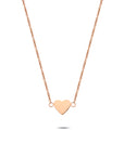 Heart necklace rosé gold