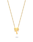 Palm tree necklace gold
