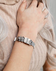 Mesh bracelet silver luxe