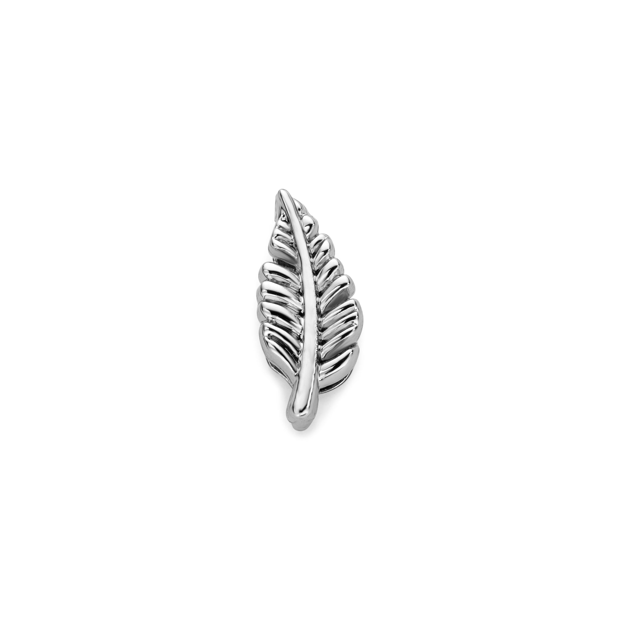 Mesh charm feather silver