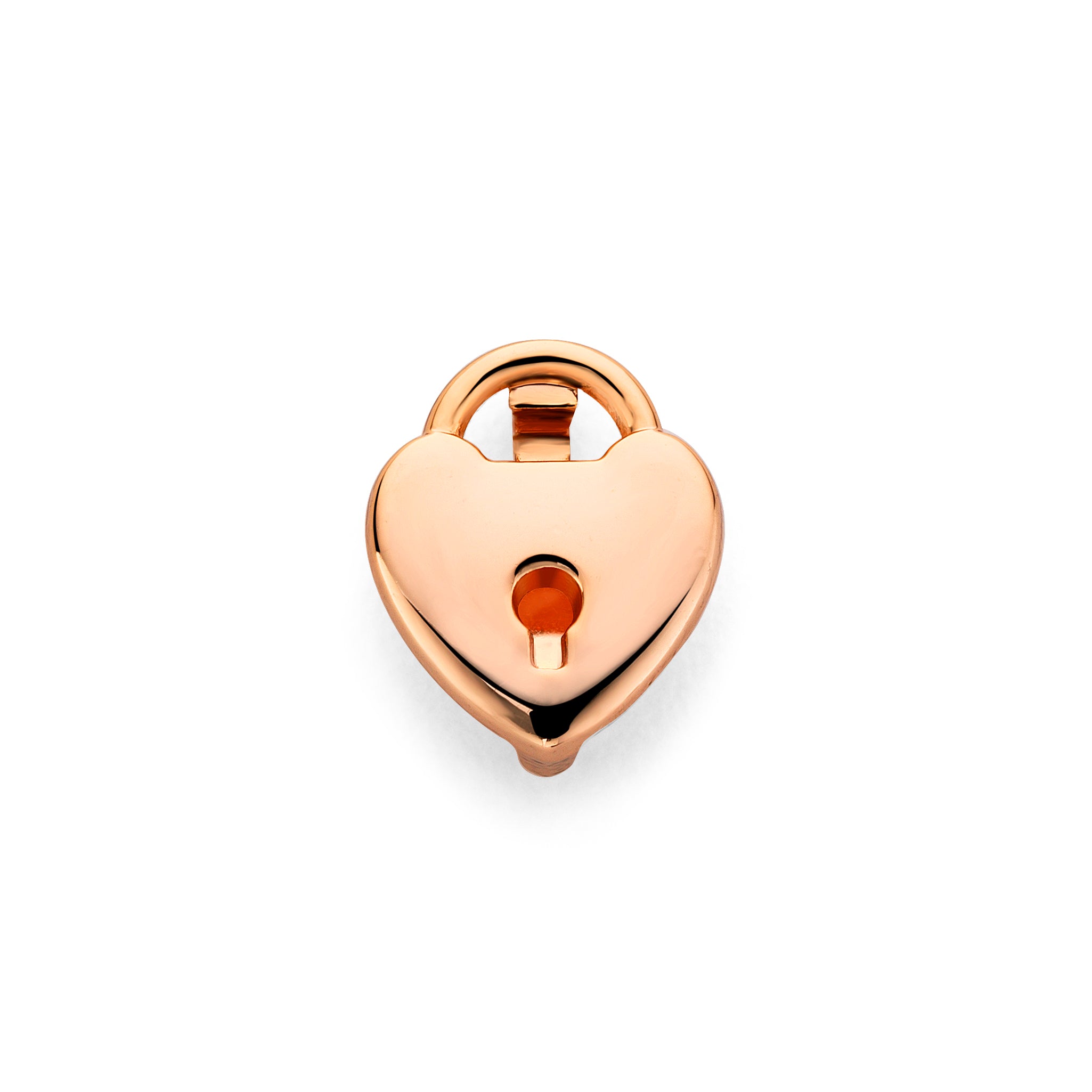 Mesh charm heart keyhole rosé gold