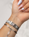 Mesh bracelet silver luxe