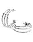 Multilayer earring silver
