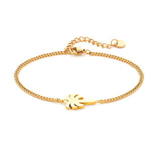 Palm tree bracelet gold