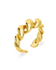 Pretzel bold ring gold