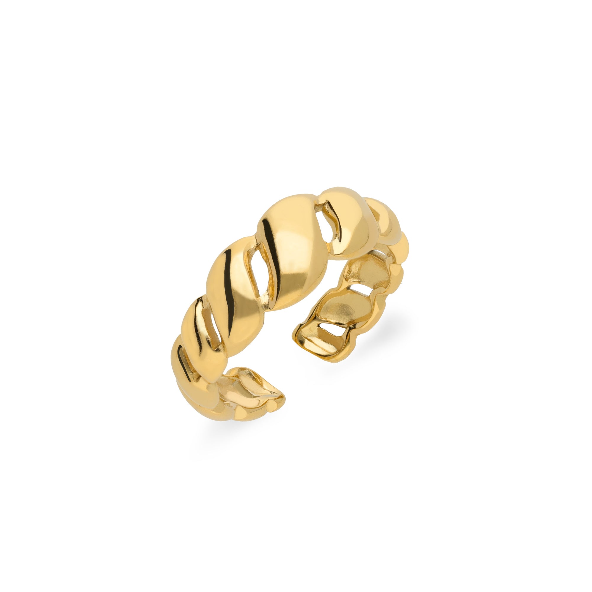 Pretzel ring gold - Stainless steel