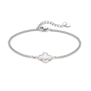 Seashell blossom bracelet silver