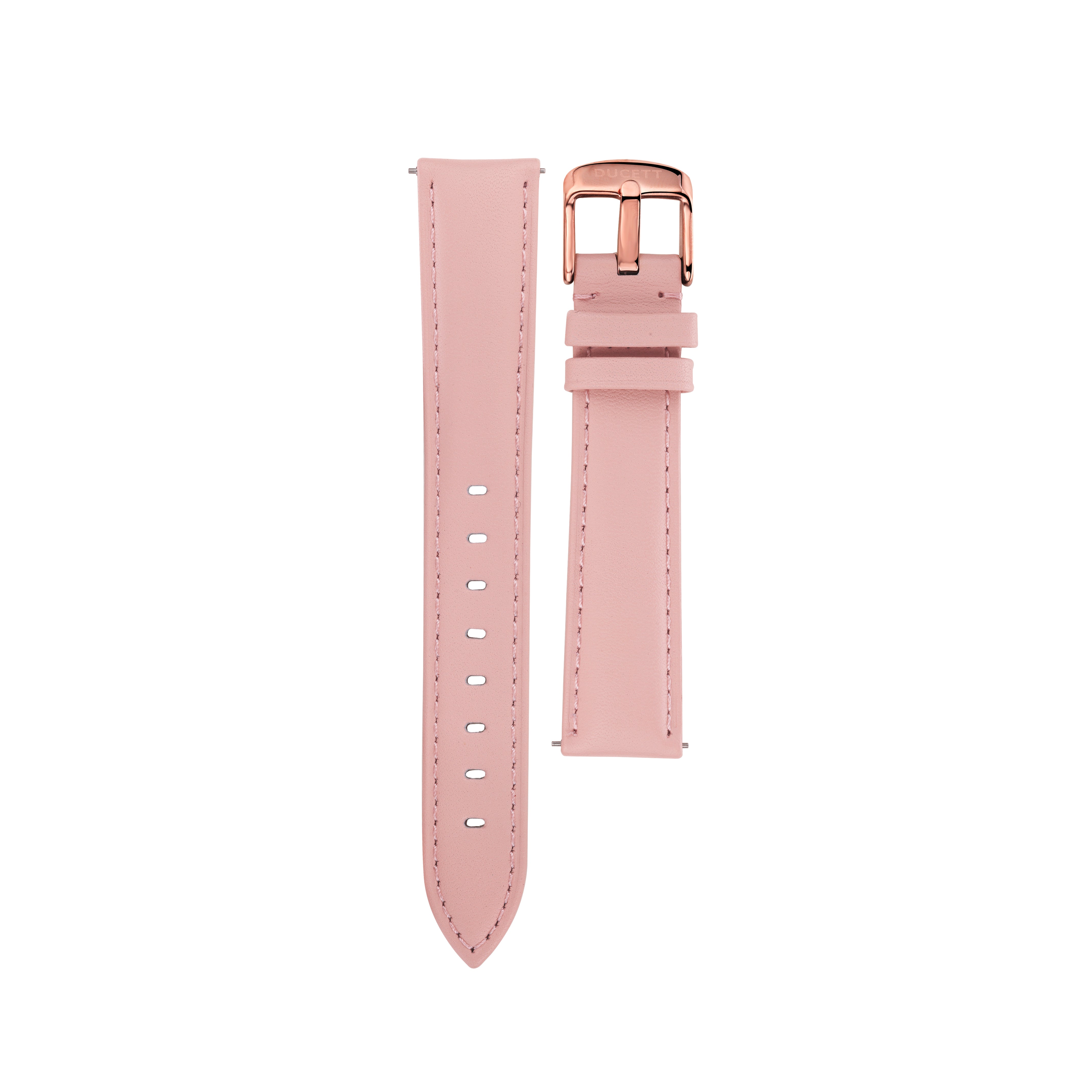 Pink leather strap rosé gold