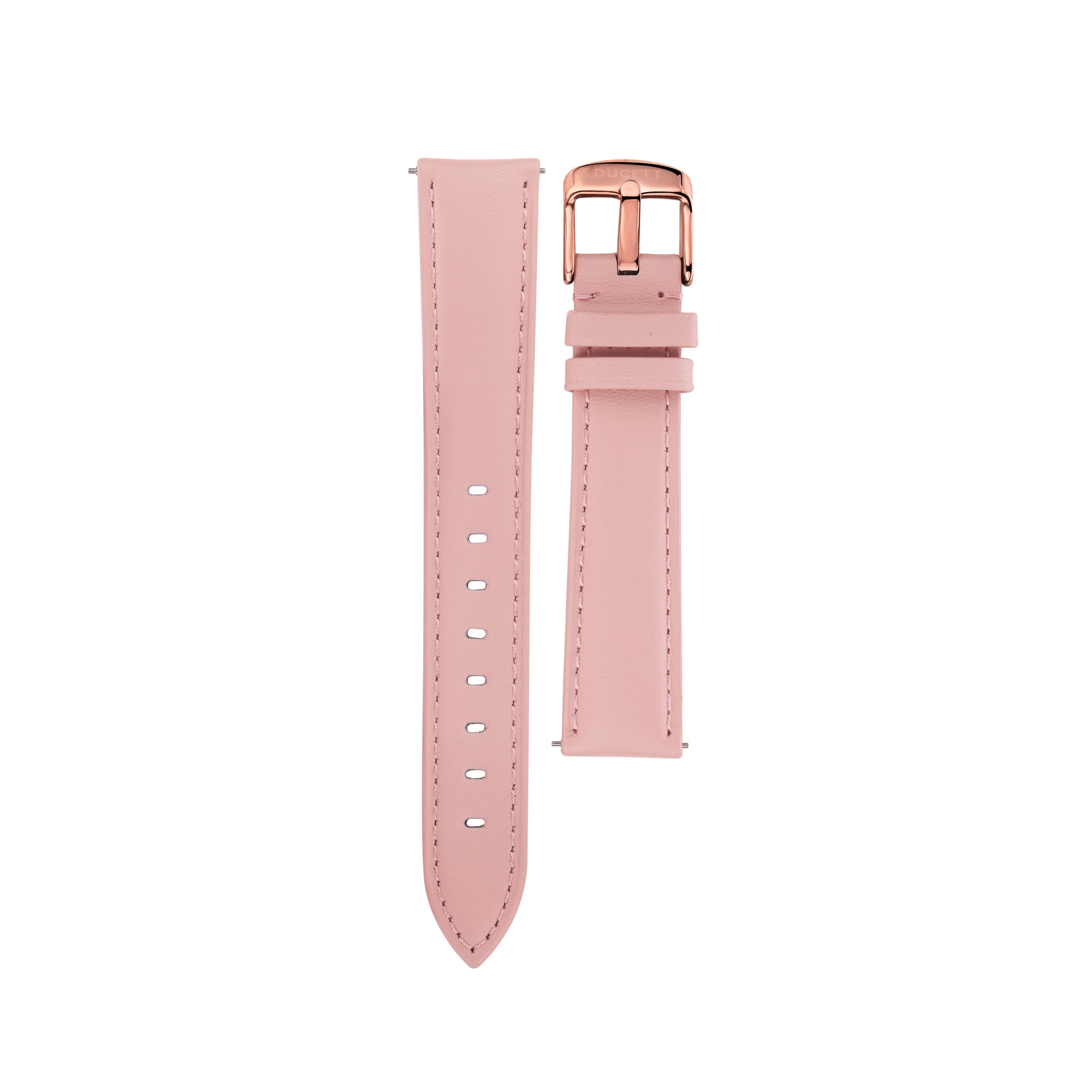 Pink leather strap rosé gold - Adjustable