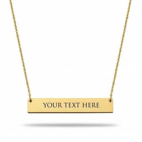 Bar necklace gold